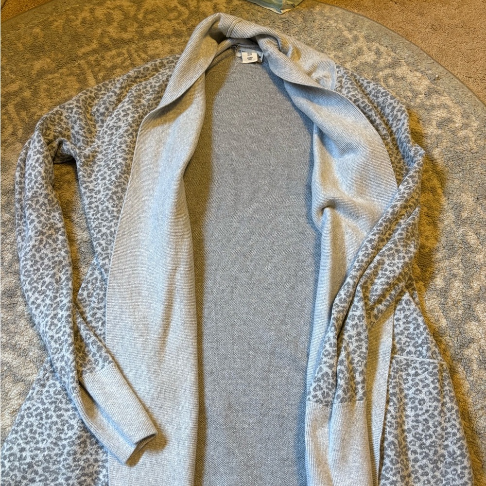 Leopard Print Open Cardigan